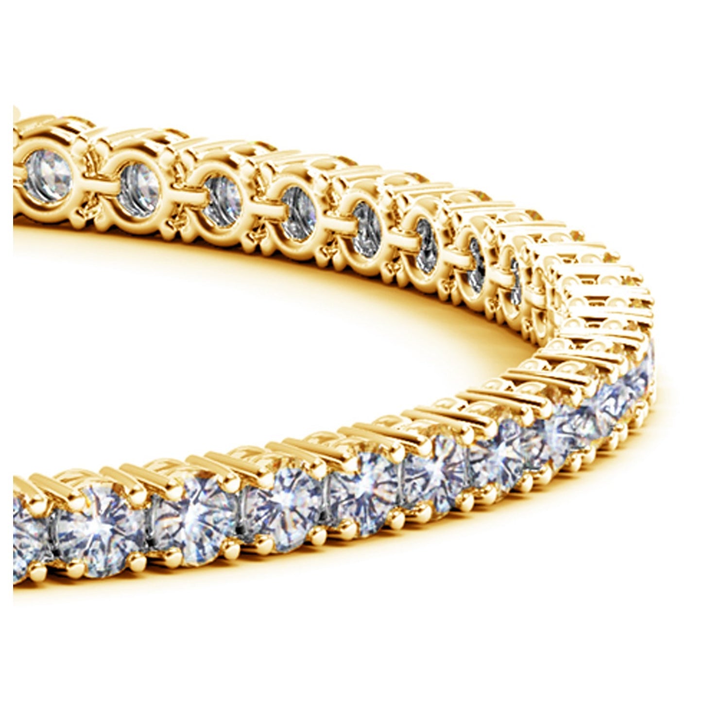 Lab Grown Round Diamond Tennis Bracelet in 14k Yellow Gold (6 cctw F/G  VS2/SI1)