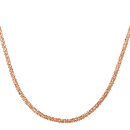 Ice Barrel Chain in 14k Rose Gold (3.1 mm)