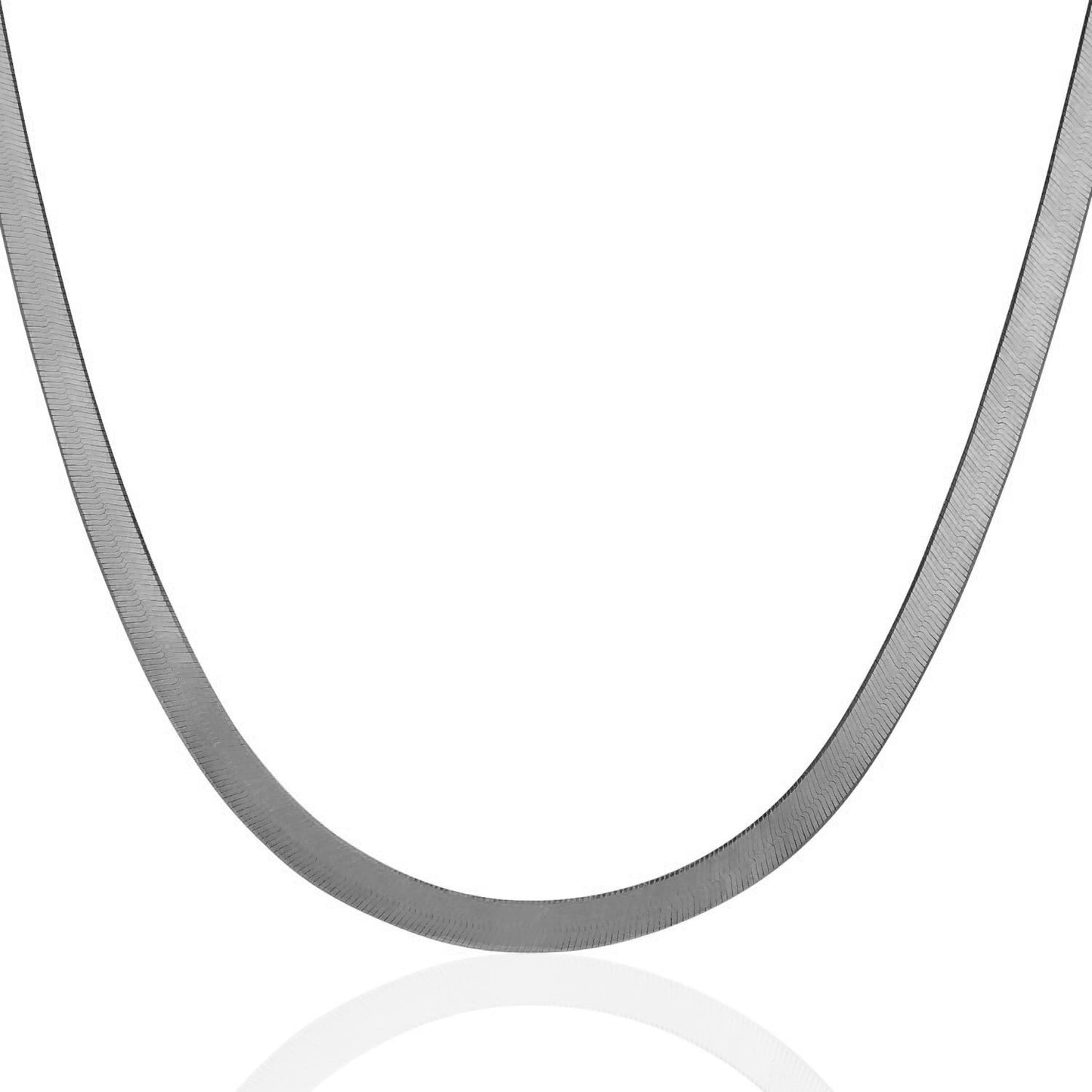 14k White Gold Super Flex Herringbone Chain (4.60 mm)