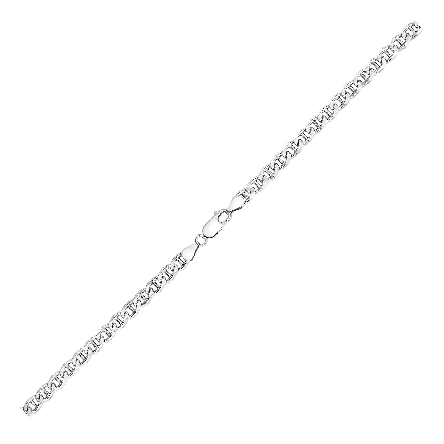 Sterling Silver Rhodium Plated Mariner Chain (5.60 mm)