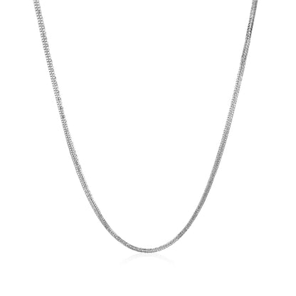 14k White Gold Foxtail Chain (1.00 mm)