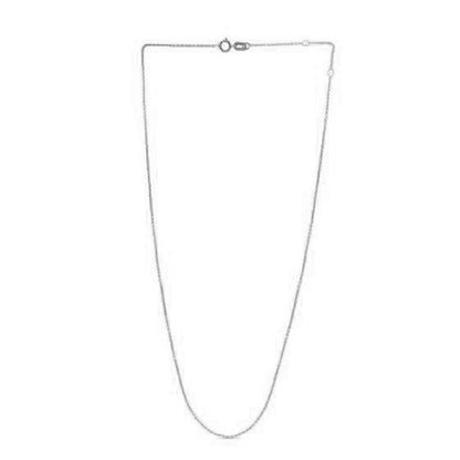 Adjustable Cable Chain in 14k White Gold (0.97 mm)