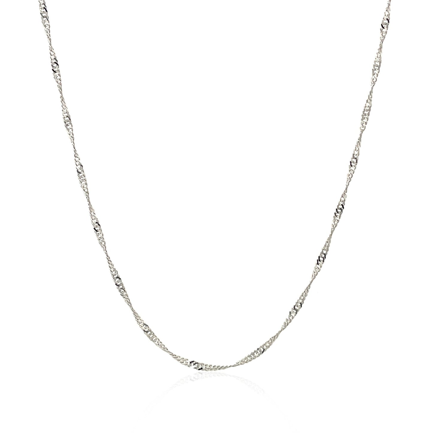 14k White Gold Singapore Chain (1.30 mm)