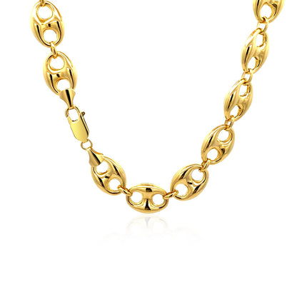 14k Yellow Gold Puffed Mariner Link Chain (11.00 mm)