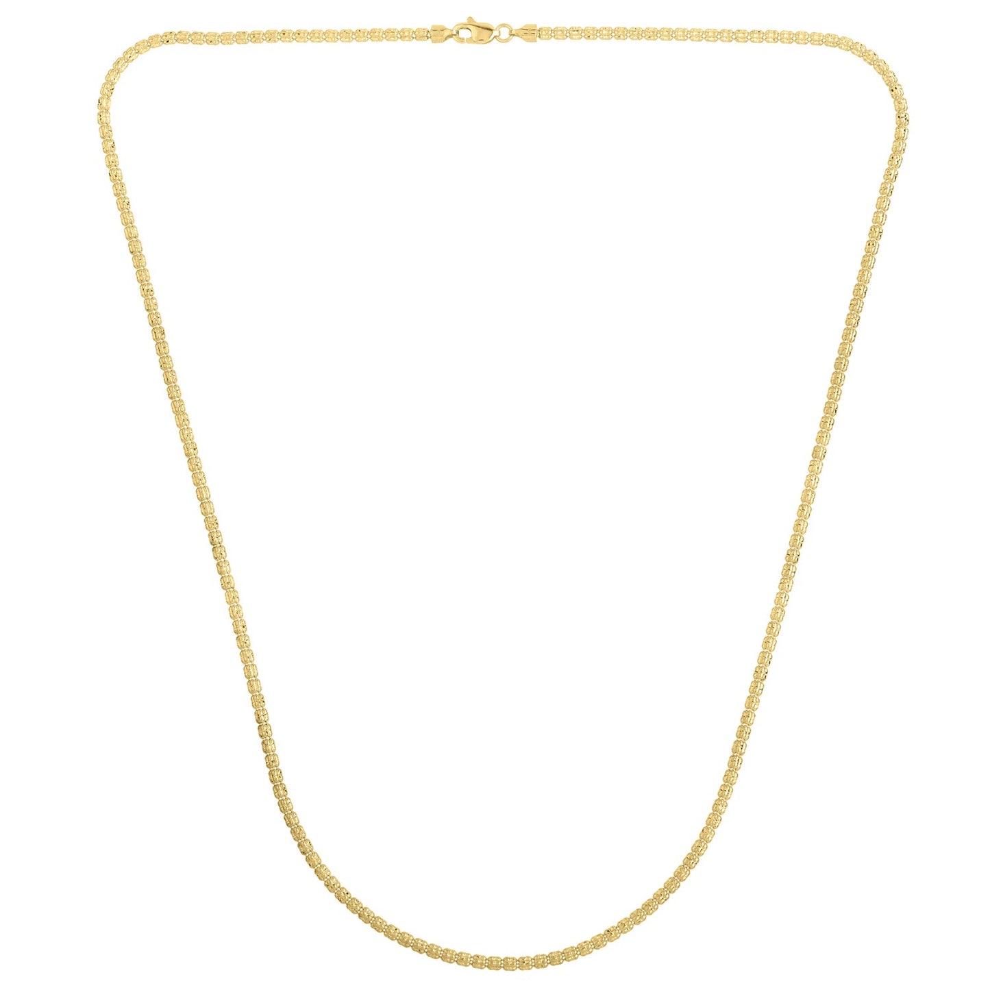 Ice Barrel Chain in 14k Yellow Gold (2.7 mm)