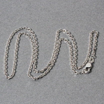 18k White Gold Diamond Cut Cable Link Chain (1.90 mm)