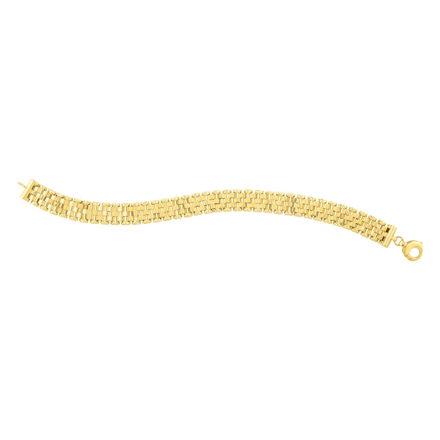 Panther Link Medium Bracelet in 14K Yellow Gold (9.60 mm)