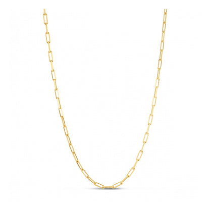 Sterling Silver Gold Plated Paperclip Chain (2.95 mm)