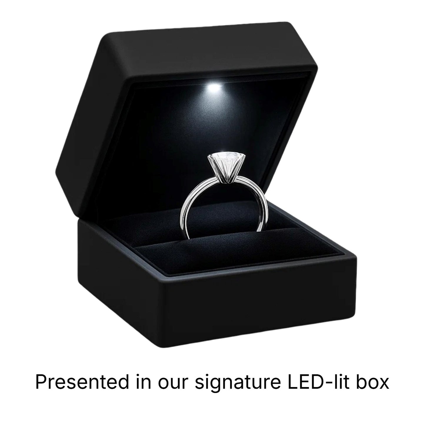 1.50Ct Princess Lab Grown IGI G/VS1 Diamond Ring in 10K White Gold