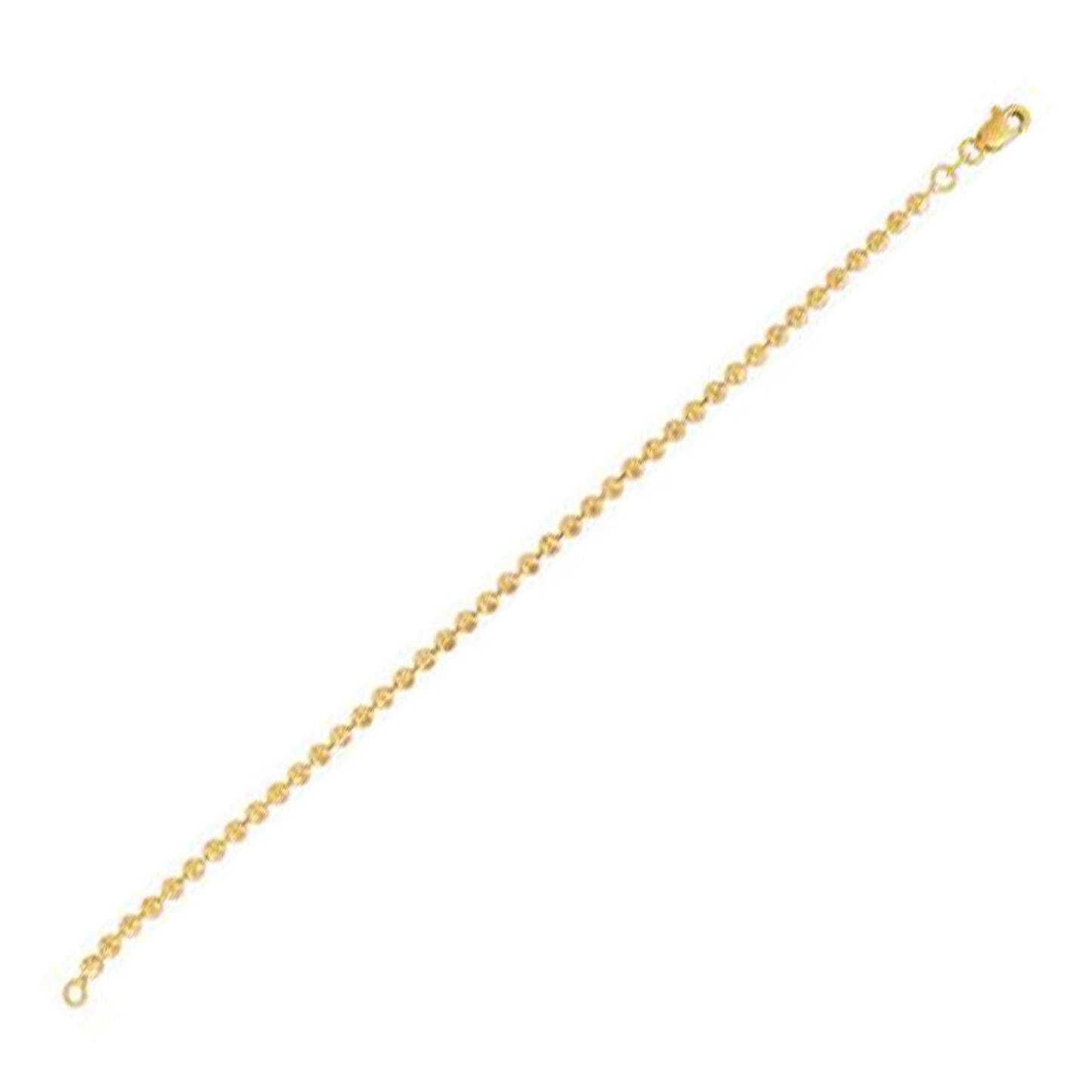 Moon Cut Bead Chain Bracelet in 14k Yellow Gold  (3.00 mm)