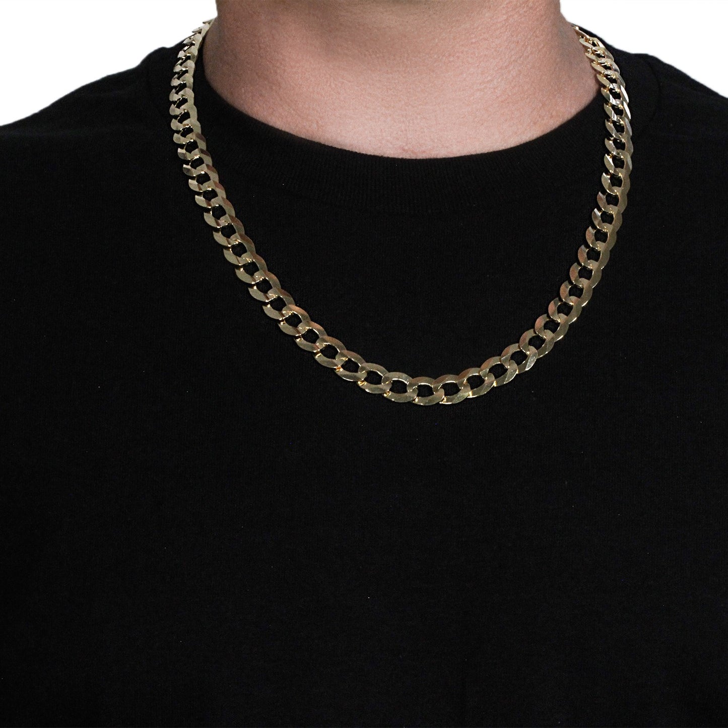 Solid Curb Chain in 14k Yellow Gold (11.23 mm)