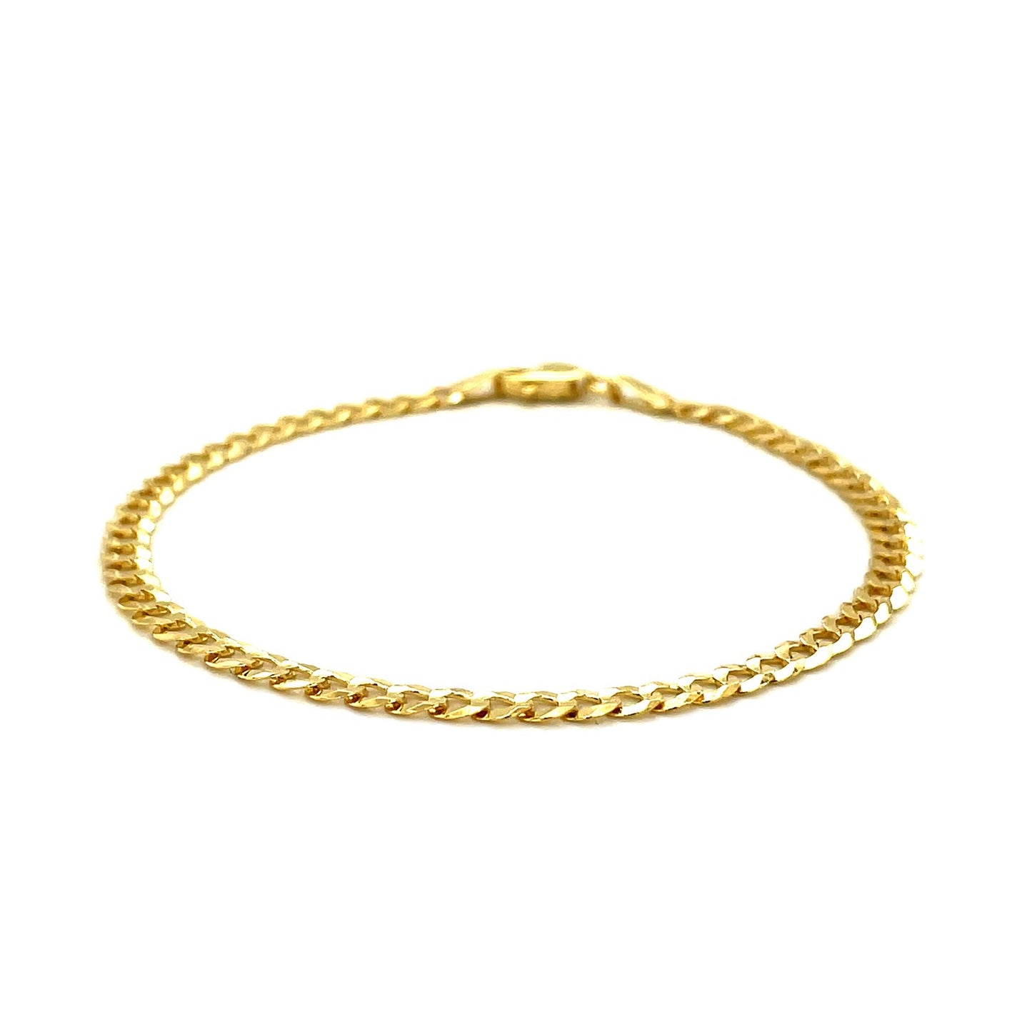 14k Yellow Gold Solid Curb Bracelet (3.60 mm)