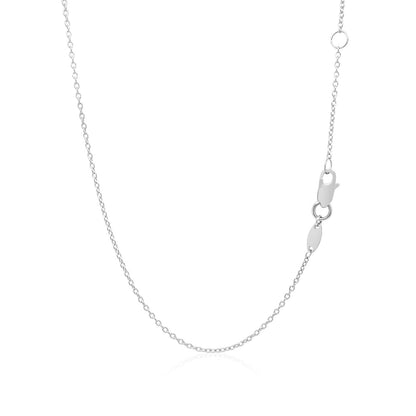 14k White Gold Smooth Flat Horizontal Bar Style Necklace