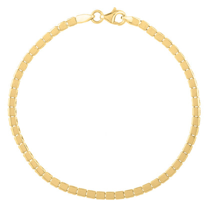 14k Yellow Gold 7 inch Mini Cube Bracelet (2.60 mm)