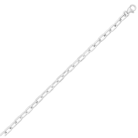 Sterling Silver Squared Paperclip Chain (10.20 mm)