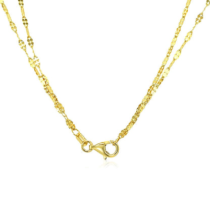 14K Yellow Gold Lariat Necklace, Puffed Heart, 17 Inch