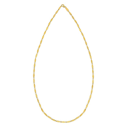 14K Yellow Gold Flat Pebble Link Necklace (2.50 mm)
