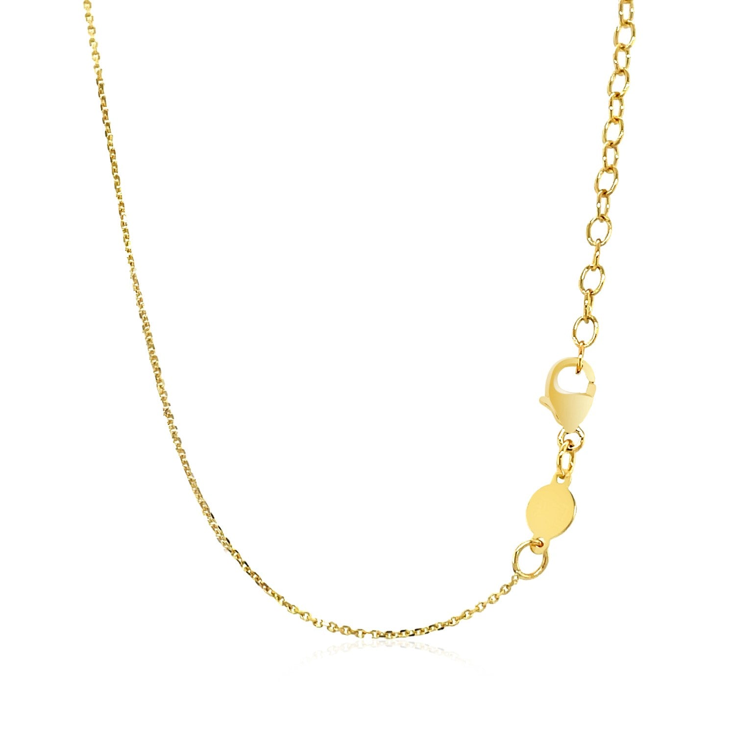 14K Yellow Gold Bar Pendant Necklace, 18-Inch Chain