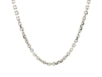 14k White Gold Diamond Cut Cable Link Chain (2.90 mm)