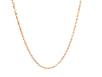 14k Rose Gold Solid Diamond Cut Rope Chain (1.6 mm)