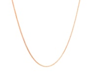 14k Rose Gold Diamond Cut Round Wheat Chain (0.60 mm)