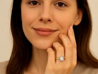 1.50Ct Emerald Lab Grown IGI G/VS1 Diamond Ring in 10K Yellow Gold