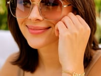 14k Yellow Gold 7 inch Curb Chain Love Bracelet