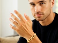 14k Yellow Gold Solid Curb Bracelet (12.18 mm)