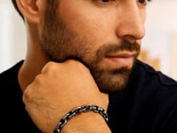 Sterling Silver Gunmetal Finish Oval Link Bracelet (7.70 mm)